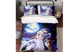 Fgolphd Sailor Moon bettwäsche Kinderbettwäsche 3D-Digitaldruck -Mikrofaser,Bettbezug Mit Kissenbezug Allgemein für Erwachsene und Kinder (200 * 200cm,7)