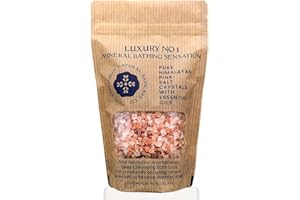 THE EDINBURGH NATURAL SKINCARE COMPANY LTD. Luxury No.1 Pink Himalayan Bath Salt Crystals | 100% Natural, Mineral-Rich with Essential Oils | Muscle Recovery, Balances pH, Rejuvenates Skin | Detox, Stress Relief | Spa-Quality Bath Soak