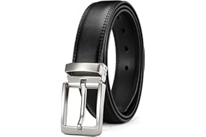 CHAOREN Leather Belts for Men - Mens Belts Leather 1 1/4" for Suits - Perfect for Dress Shoes with Removable Buckle