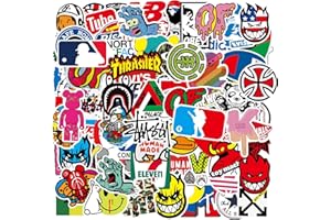 Kaderas Marque Autocollants 101 pièces, Imperméables Vinyle Graffiti Stickers pour Ordinateur Portable, Skateboard, Guitaire, Vélo, Valise