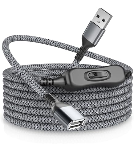 Cavo USB C A USB Con Pulsante On/Off E LED – 2 Pezzi Da 1,5m + Prolunga – Per Ricarica E Dati - 3