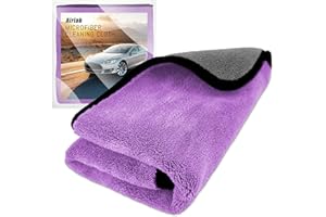 Airlab Toalla Secado Coche Extra Gruesa y Grande 90x60 cm XXL, Paños de Limpieza para Cuidado Exterior del Automóvil, Bayeta Microfibra de Doble Cara Super Absorbente y Sin Pelusa para Vehículos