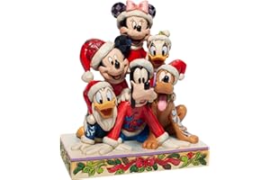 ENESCO Disney Tradition 6007063 Figurina Topolino e gli Amici a Natale