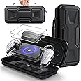Accessories Bundle for PlayStation Portal, Carry Case with Hard Clear Cover & Screen Protector, Portable Storage Protection Travel Handbag for PS Portal Remote Player - Gift Box Edition - Black