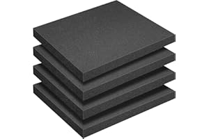 GIONAR 4 pezzi Imbottitura gommapiuma,Spugna per valigette 400 x 300 mm, imbottitura valigia,poliuretano espanso altezza: 40 mm