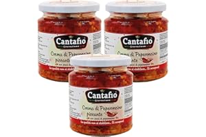 Cantafio Gourmet Crema di Peperoncino piccante sott'olio 280g (3 vasetti)