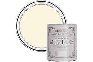 Rust-Oleum Peinture Blanche pour Meubles Chalky, Mat Effet Poudré - Crème Fouettée 750ml