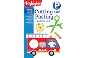 Preschool Cutting and Pasting: Scissor Skills Activity Book for Preschoolers to Practice Cutting Paper, Sort, Match, Find Patterns and More