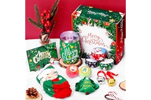 HarnyLoom Cadeau Femme Coffret Idee Noel Anniversaire Original Soins Personnalisé Boule de bain Carte Chaussettes Cadeaux Maman Soeur Grand Mere Cadeau Saint Valentin (Vert)