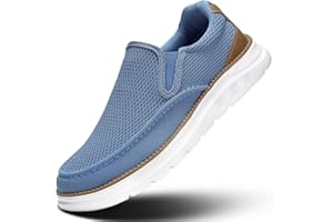 KEEZMZ Scarpe da Barca da Uomo Casual Loafers Slip On Walking Dress Sneakers Mesh Business Oxfords Lavoro Leggera Suola Morbida