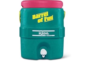 Igloo Barrel of Fun Dispensador de Bebidas Retro 7,5 litros - bidón, dispensador de Agua con Grifo de botón, Color Jade