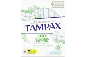 ALWAYS Tampax Cotton Protection regular con aplicador 16 X, tampones de algodón orgánico de Tampax