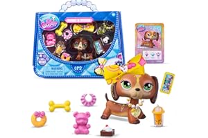 Littlest Pet Shop Series 4 Sweet And Stylish Collection Deluxe Dachshund | Contains 1 LPS Mini Pet Toy 9 Accessories 1 Collector Card And 1 Virtual Code | Collectable Toys For Girls And Boys