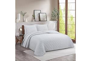 NH NOVOTEXTIL HOGAR Colcha Boutí Cama 150 (250x270) Lisa con Diseño Elegante – Exterior Algodón/Poliéster e Interior 100% Algodón – Acolchado Ligero para Primavera y Verano – Incluye 2 Fundas Almohada (50x70) (Maldivas)