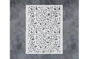 G GSS DESIGNS GSS Designs große Rebenblatt-Schablonen, 30,5 x 40,6 cm, wiederverwendbare Blumenschablonen zum Malen auf Holz, Leinwand, Papier, Stoff, Boden, Wand, botanische Schablonen für Wände