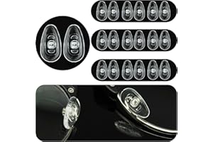 VYZUTR 10 paires Plaquettes de Nez à Lunettes en Silicone, Coussinets de Nez Antidérapants, Tampon de Nez de Lunettes à Visser, Forme Goutte Plaquettes, Accessoires pour Lunettes Soleil