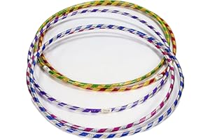 FlickBuyz Hula Hoop - Multicolor Fitness Hula Hoops - Plain and Glitter 45cm, 55cm, 65cm, 75cm, 80cm Plastic Hula Hoops, Fitness and Dance Exercise Hoola Hoops