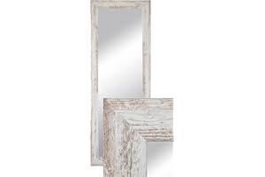 ‎BD ART BD ART Wandspiegel Dekorativ Garderobenspiegel Ganzkörperspiegel 150x50cm Weiße Kiefer