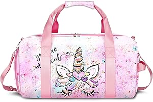 RLGPBON Borsone da Palestra per Bambini, Borsa Sportiva con Scomparto per Scarpe,Borsone Palestra Bambina