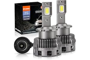 D-Lumina Ampoules LED D4S D4R D4C,70W 16000lm 6500K Blanc Brillant Xenon, Kit de Conversion de Lampe de Remplacement HID,Paquet de 2