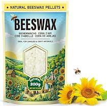 ALLAVA Cire d'abeille blanche bio, 1 kg, pour bougies et cosmétiques, facile à fondre, très peu de fumée, blanche, 100% naturelle et bio ALLAVA Cire d'abeille blanche bio, 1 kg, pour bougies et cosmétiques, facile à fondre, très peu de fumée, blanche, 100% naturelle et bio