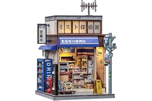 Endless Limit Japanisches Zwei-Szenen-3D-Puzzle Book Nook Kit - Puppenhaus mit versteckter Treppe, Konbini-Atmosphäre, zum Selberbauen, Tischdekoration & Geschenk（Beika-cho Convenience Store）