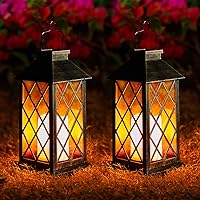 Solar Laterne mit LED Kerze und Täuschend echt Wirkenden Flacker-Effekt, OxyLED IP44 Festive Light für Deko Garten St…