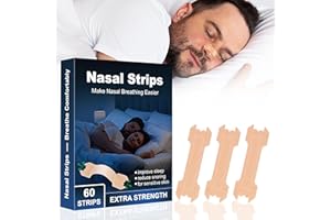 LABEHOLD Schnarchstopper Nasenpflaster Schnarchen - 60 Stück Nasal Strips Besser Atmen Nose-Strips, Nasenstrips Anti-Schnarch für Schlafen und Sport