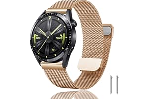 KEECUTY Paski do Huawei Watch GT3/GT2/GT 2 Classic/GT 2 Pro 46mm Magnetyczna bransoletka do Huawei Watch GT Active/Watch 2 Classic/Galaxy Watch 3 45mm/Galaxy Watch 46mm/Gear S3/Gear 2/Honor Watch Magic 46mm