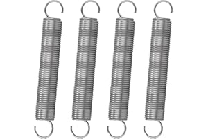 GUNGY Resortes de Extensión 80mm Muelles de Tensión con Gancho Muelle de Acero Inoxidable Diámetro Exterior 12mm Diámetro Alambre 1,2 mm Fuerza Resorte 3,2KG 4 Piezas