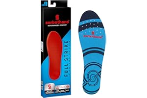 SORBOTHANE Wkładki Shock Stopper dla mężczyzn i kobiet, pełnowymiarowe, amortyzujące wstrząsy, wkładki do biegania, piłki nożnej, tenisa i sportów o wysokiej sile uderzenia, antybakteryjne, dopasowane