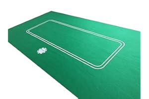 POKER CHIP SHOP New 6FT Large Poker Casino Felt Baize Layout - Texas Holdem
