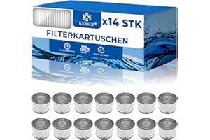 KESSER® Filter für Whirlpool 14X Filterkartuschen Ersatz SPA Filter Größe VI Kartuschen Wasserfilter Poolfilter kompatibel mit Lay-z-Spa Intex Ersetzt die Originalkartusche