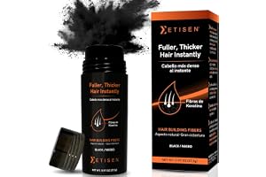 ETISEN, Hårfibrer 27,5 g – Keratin hårfiber för att simulera skallighet, pulver för hårfyllmedel för män, kvinnor, kamouflage fint hår, hårfibrer för omedelbar volym
