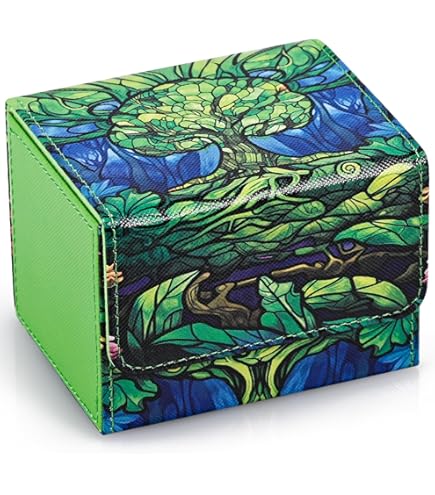 Miyacare – Boîte De Rangement Pour Cartes Magic TCG – Capacité 1200+ Cartes Sans Pochette, 8 Compartiments, Fermeture Magnétique, Cuir PU Noir/bleu – Cadeau