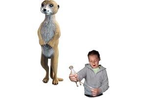 Rep Pals - Meerkat, rozciągliwa zabawka od DeluxeBase Super elastyczne repliki zwierząt, które czują się jak prawdziwe, świetne dla dzieci