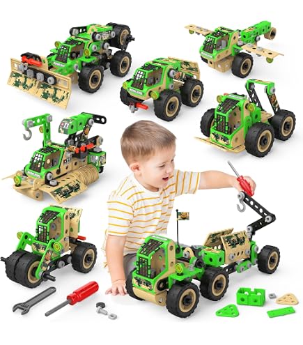 Jeu De Construction En Bois "Maxi Grue 5 En 1" Eichhorn - 170 Pièces, Pour Enfants Dès 6 Ans, Multicolore