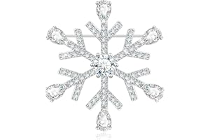 KristLand Elegant Luxury Rose Snowflakes Sun Flower Sparkle Cubic Zirconia Women Weddings White Gold Plated Brooch Pin Necklacle Pendant Double-wear Scarfs Outfits