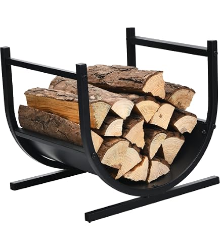 Froadp 44x37x40cm Support à Bois de Chauffage Range-Bûches Porte Buche