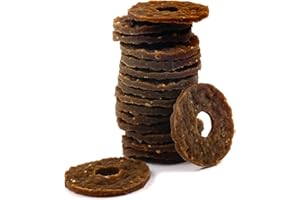 PetSafe Anneaux de Friandises en Peau de Bœuf pour Jouet Busy Buddy pour Chien, 16 Anneaux par Sachet, Taille B