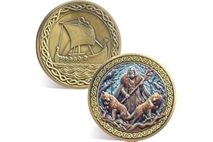 ACGZQY Pièce Guerrier Viking – Pièce Viking Odin Porte-Bonheur Mythologie Nordique Pièces de Valeur Viking Rune Talisman Amulette Cadeau Viking pour Hommes et Femmes (Gardien d'Odin)