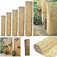 Bargains Hut Natural Peeled Reed Fence Garden Privacy Fence Wind Break Screening Wall 4m Roll (1, 1.5m x 4m (150x400cm))