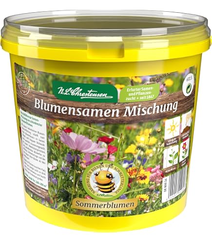 Die Stadtgrtner  Saatgut BIO-Blumenwiese I Mit ber 25 verschiedenen  Arten Bio-Wildblumensaat I Ausreichend fr 100 m I Ideal fr Wildbienen,  Hummeln und Schmetterlinge : Amazon.de: Garten