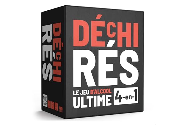 SLSK Games Déchirés - Le Jeu à Boire Ultime - Jeu à Boire avec 100 Cartes - Jeu de Boisson - Jeu de Cartes - Jeu de fête pour Adultes - dès 18 Ans - édition française