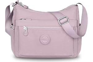 VOBUKE Bolso Bandolera Mujer Impermeable Bolsos de Hombro Casual Mujer de Nailon Moda Crossbody Múltiples Bolsillos Bolsa de Cuerpo Cruzado con Correa Ajustable para Viaje shopper Escuela so Diario