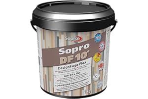 Sopro DF 10® DesignFuge Flex | silbergrau - zementärer, flexibler, schnell erhärtender und belastbarer Fugenmörtel | silbergrau (1 kg)