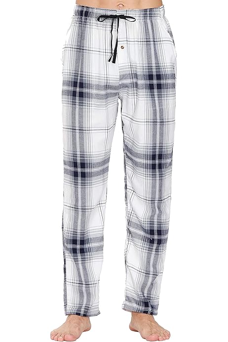 Pantalon Pyjama Homme à Carreaux - Taille élastique, Poches, Léger Et Respirant, Pour Nuit Et Détente Maison