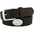 NCAA Arkansas Razorbacks Zep-Pro Leather Concho Belt, Brown, 36-inches