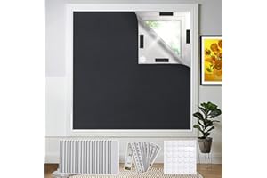 Bekeify Tenda Oscurante Finestre 300×145CM Tenda Oscuranti Interni Temporanea Isolanti Tessuto Termico Taglio Senza Trapano Con 20 Nastro a Strappo e 30 Adesivi Rotondi per Finestra Tetto Lucernario
