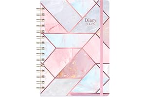 ARTFAN Academic Diary 2024-2025 - A5 2024-2025 Diary from Aug. 2024 to Jul. 2025, Academic Diary 2024-2025 Week to View with Hard Cover, 21.3 x 14.7 x 1.6 cm, Pink